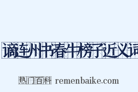 谪连州书春牛榜子近义词是什么意思的图片